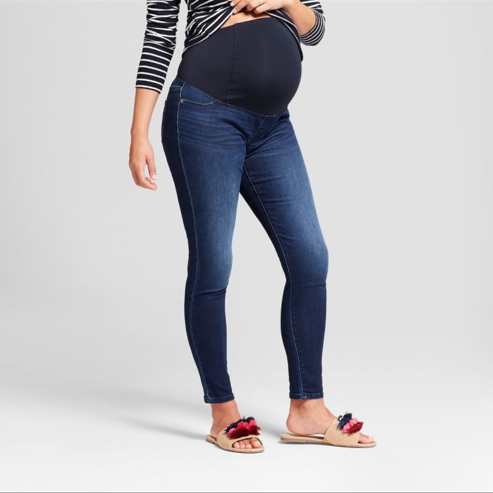 Ingrid and Isabel Over Belly Skinny Maternity Jeans